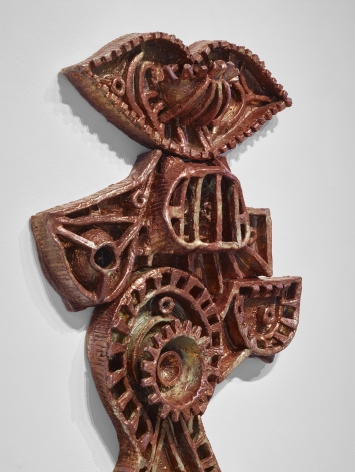 Julia Kunin  Copper Machine Dreams, 2017 ceramic 56 x 24 x 3 1/2 inches