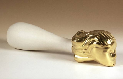 Louise Bourgeois Fallen Woman, 1996   porcelain biscuit and gold   12 1/4 x 3 1/8 x 3 1/8 inches