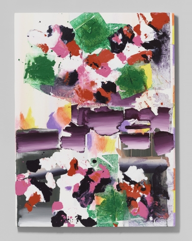 Shane Tolbert  Swarm Behavior, Virga Base, 2020  acrylic, pastel on canvas  48 x 36 inches