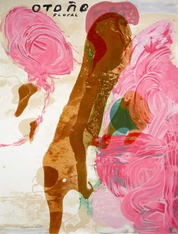 Julian Schnabel  Sexual Spring-Like Winter - Otono, 1995  hand painted, 15 color silkscreen with poured resin  40 x 30 inches  edition of 80  Publisher: Lococo FIne Art Publisher  $9,000  Inquire