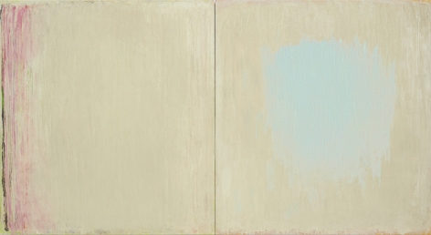 Christopher Le Brun Untitled 15.6.20, 2020 oil on two canvases 47 1/2 x 87 inches
