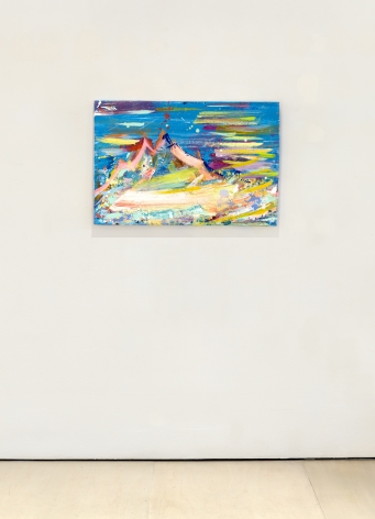 Brendan Cass Almighty Mountain (Multicolored Mountain), 2021 acrylic on canvas 24 x 36 inches