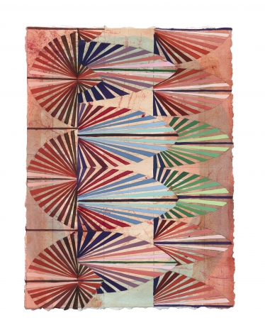 Mara Held Straight Lines A, 2020 gouache and egg tempera on paper 11 3/8 x 8 3/8 inches