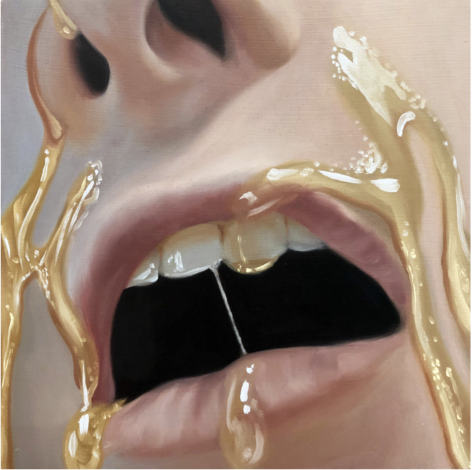 Honey, 2012 Oil on panel 8 × 8 in