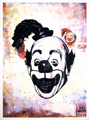 Ford Beckman Clown Portraits (Clown Portrait with Steak over Captain Crunch), 1994 serigraph 58 1/2 x 42 1/2 inches (FBk-40)