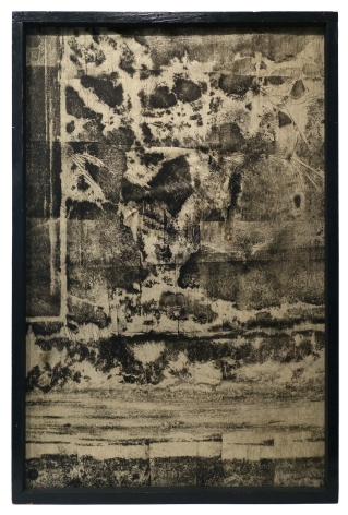 Sari Dienes Pavement, c. 1953 ink rubbing on Webril frame: 36 1/8 x 24 1/8 inches
