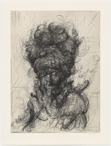 Glenn Brown Half-Life #4 (after Rembrandt), 2017 a series of 6 etchings on paper paper: 35 x 26 3/4 inches frame: 40 1/4 x 32 inches Edition 14 of 35 signed by the artist bottom right front in margin and numbered on the reverse (GB-5)