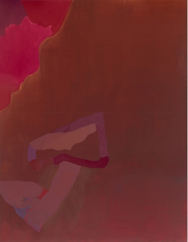 Dorothy Hood Warm Loop, n.d. oil on canvas 89 7/8 x 70 x 1 1/8 inches