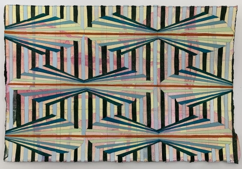 Mara Held Straight Lines H, 2020 gouache and egg tempera on paper paper: 6 1/4 x 9 3/8 inches frame: 11 x 13 3/4 inches