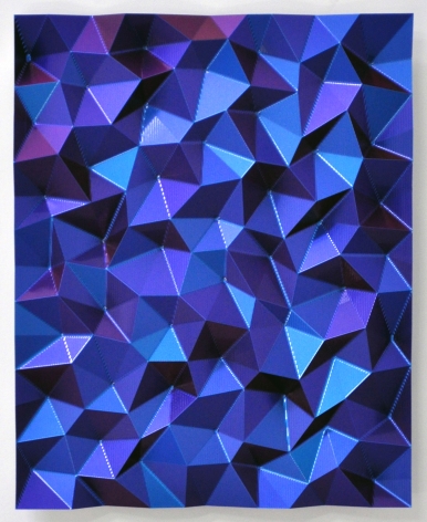 Christian Eckart,  Hexagonal Perturbation, 2010,  CNC machined billet aluminum with extreme-effect acrylic urethane,  31 x 22 x 3 1/2 inches