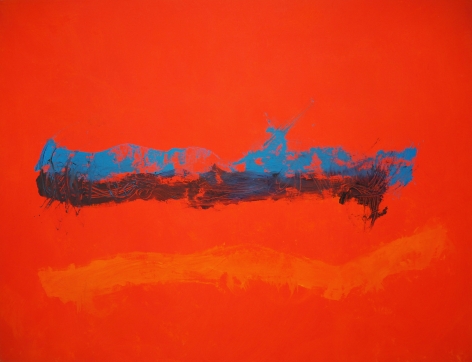 Cleve Gray,  Cadenza #11, c. 1991,  acrylic on canvas,  50 x 65 inches